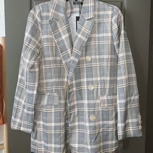 NWT oversized plaid blazer